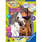 Ravensburger Malen nach Zahlen Pferde im Sonnenuntergang
