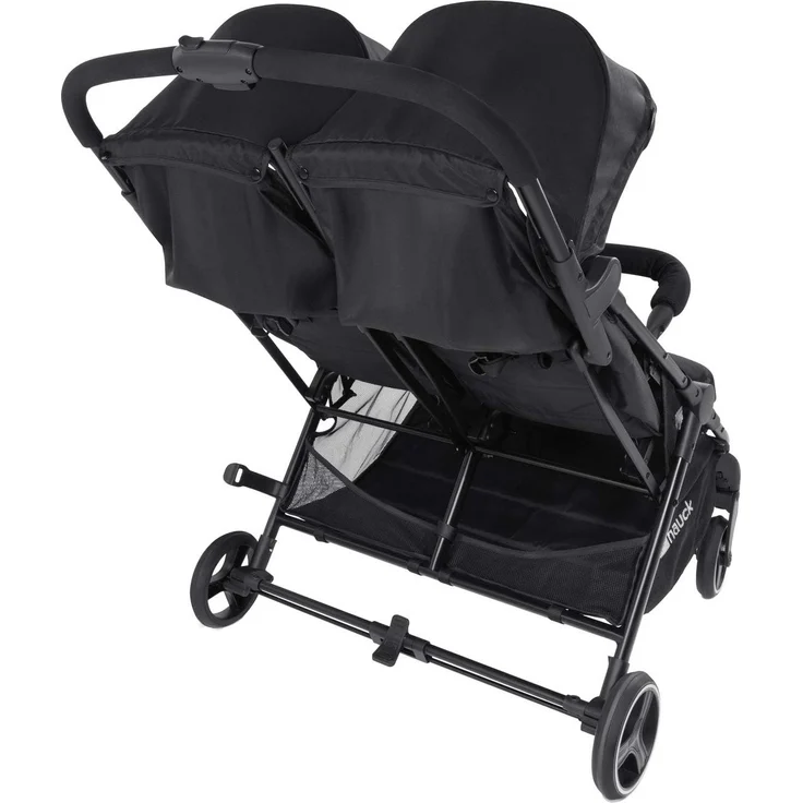 Hauck Geschwister Buggy Swift X Duo / für 2 Kinder / Zwillinge / Einhändig Faltbar / mit Liegeposition ab Geburt / XL Korb / Belastbar bis 36 kg / Individualisierbar mit Wechsel Verdecke / Schwarz – Bild 15
