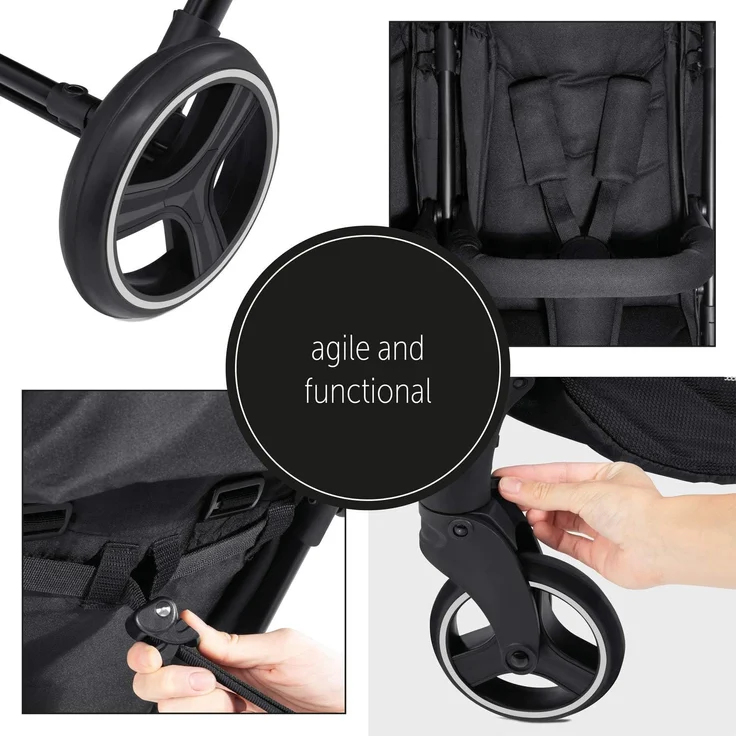 Hauck Geschwister Buggy Swift X Duo / für 2 Kinder / Zwillinge / Einhändig Faltbar / mit Liegeposition ab Geburt / XL Korb / Belastbar bis 36 kg / Individualisierbar mit Wechsel Verdecke / Schwarz – Bild 11