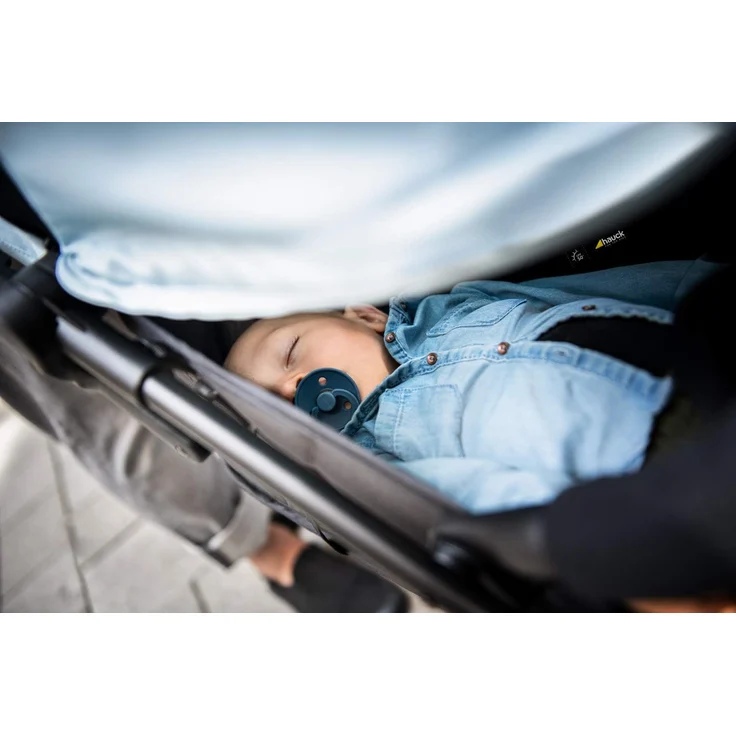 Hauck Geschwister Buggy Swift X Duo / für 2 Kinder / Zwillinge / Einhändig Faltbar / mit Liegeposition ab Geburt / XL Korb / Belastbar bis 36 kg / Individualisierbar mit Wechsel Verdecke / Schwarz – Bild 6
