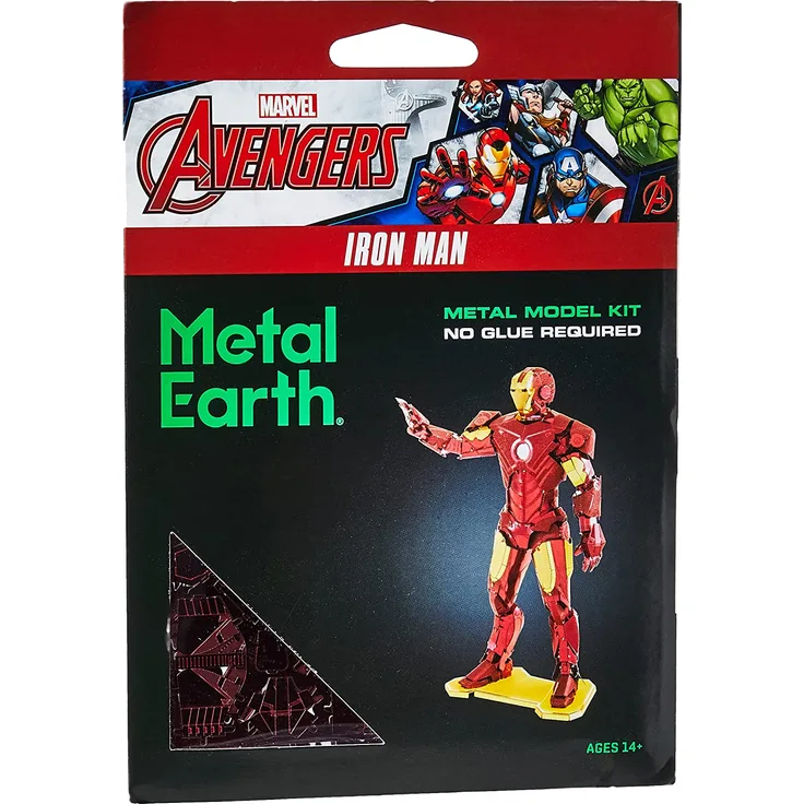 Fascinations Metal Earth MMS322 - 502642, Marvel Avenger Iron Man, Konstruktionsspielzeug, 3 Metallplatinen, ab 14 Jahren