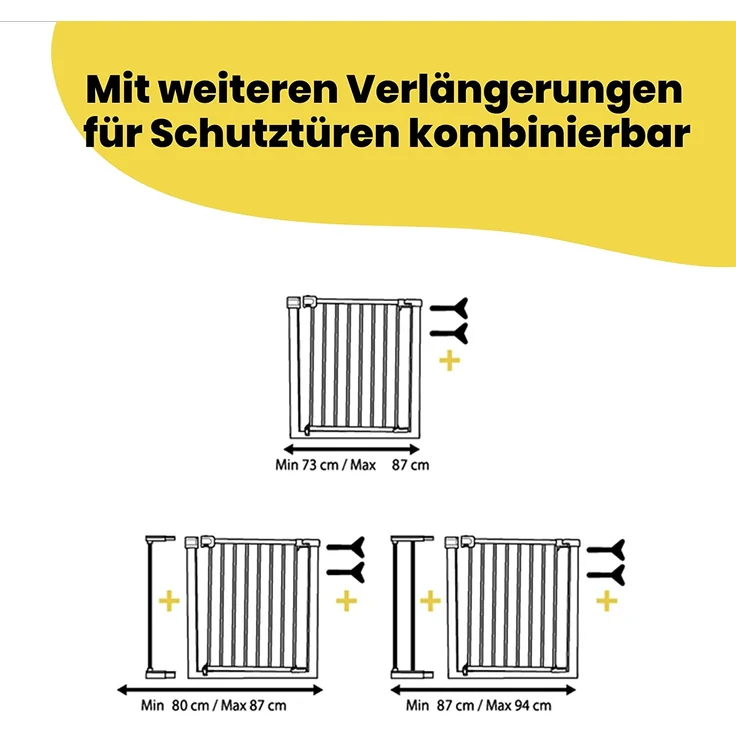 Safety 1st Y-Spindel, Erweiterung für alle Safety 1st Treppenschutzgitter, Türschutzgitter aus Metall wie das Easy Close, Quick Close und Auto Close, weiß, 2 Stück - Preisvergleich – Bild 6