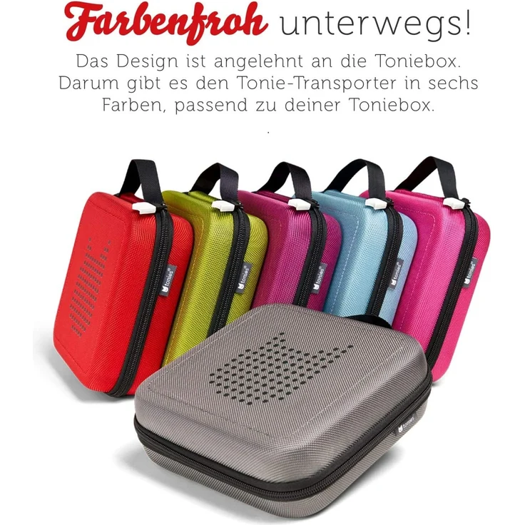 Tonies 'Tonie-Transporter' Transporttasche Hellblau, Box zur Aufbewahrung von bis zu 20 Tonies Hörfiguren, leicht, abwaschbar, Reißverschluss, 17,5 x 17,5 cm - Preisvergleich – Bild 10
