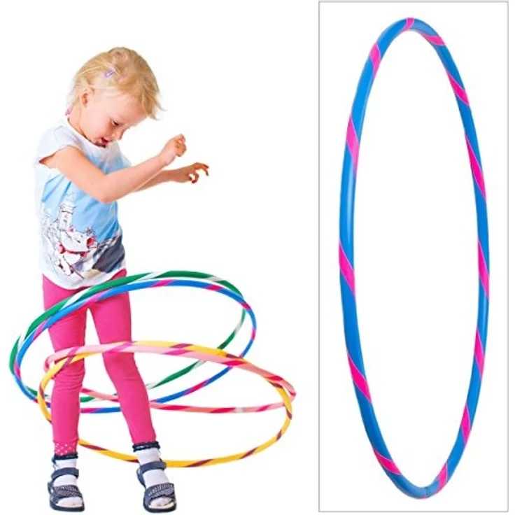 Bunter Kinder Hula Hoop für kleine Profis, Ø80cm, Blau-Pink – Bild 1