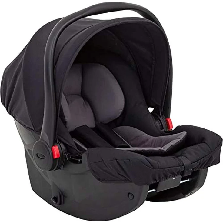 Graco SnugEssentials i-Size Babyschale (Geburt bis 12 Monate ca, 40-75cm), ISOFIX Base kompatibel, Schwarz/Grau – Bild 1