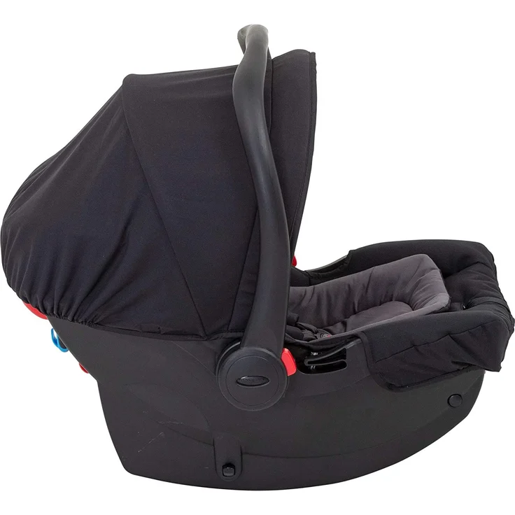 Graco SnugEssentials i-Size Babyschale (Geburt bis 12 Monate ca, 40-75cm), ISOFIX Base kompatibel, Schwarz/Grau – Bild 3
