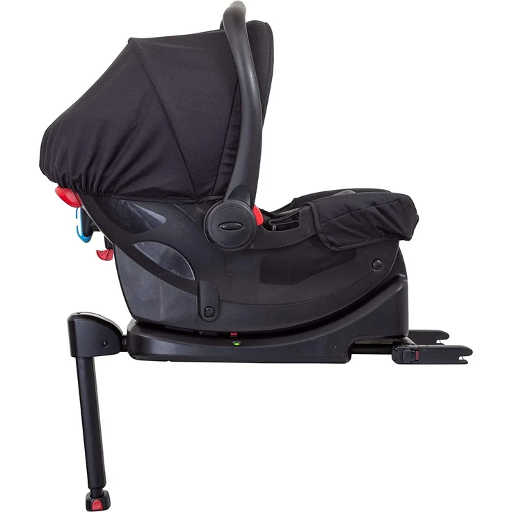 Graco SnugEssentials i-Size Babyschale (Geburt bis 12 Monate ca, 40-75cm), ISOFIX Base kompatibel, Schwarz/Grau – Bild 5