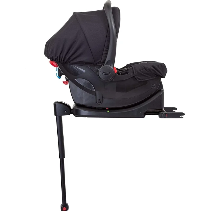 Graco SnugEssentials i-Size Babyschale (Geburt bis 12 Monate ca, 40-75cm), ISOFIX Base kompatibel, Schwarz/Grau – Bild 4