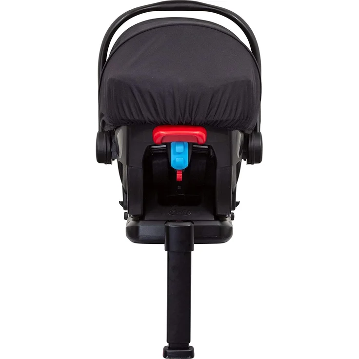 Graco SnugEssentials i-Size Babyschale (Geburt bis 12 Monate ca, 40-75cm), ISOFIX Base kompatibel, Schwarz/Grau – Bild 6