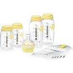 Medela Babyflaschen Set, 4er Flasche Pack (2 x 150 ml + 2 x 250 ml) inkl. Sauger Calma und Muttermilchbeutel