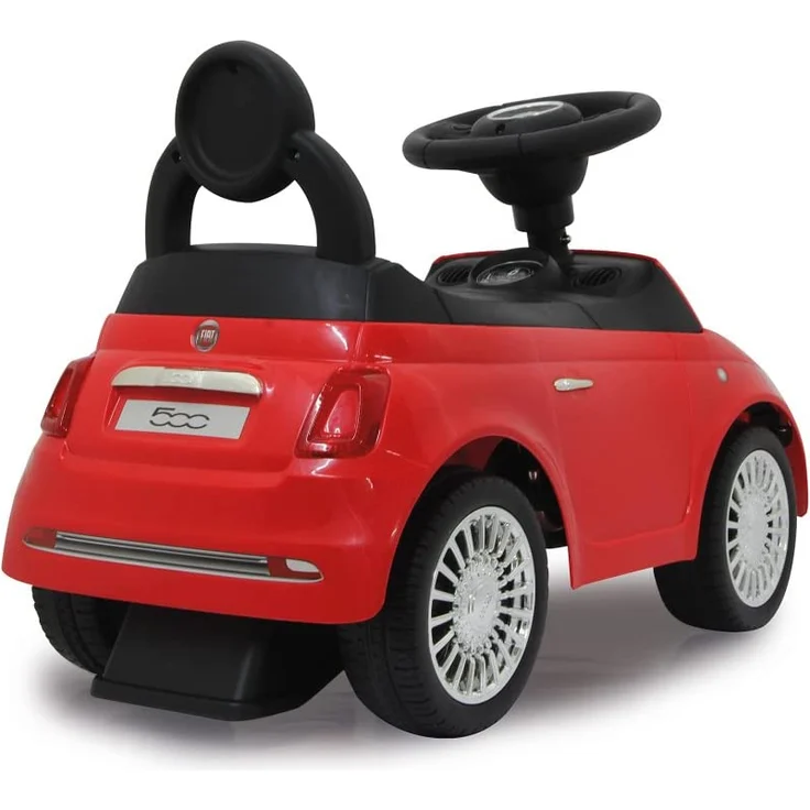 Jamara 460326 - Rutscher Fiat 500 rot - offiziell lizenziert, Kofferraum unter der Sitzfläche, Schub- und Haltegriff, verschiedene Sounds, Hupe, originalgetreue Optik, wertige Verarbeitung – Bild 6
