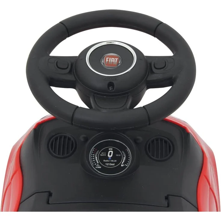 Jamara 460326 - Rutscher Fiat 500 rot - offiziell lizenziert, Kofferraum unter der Sitzfläche, Schub- und Haltegriff, verschiedene Sounds, Hupe, originalgetreue Optik, wertige Verarbeitung – Bild 5