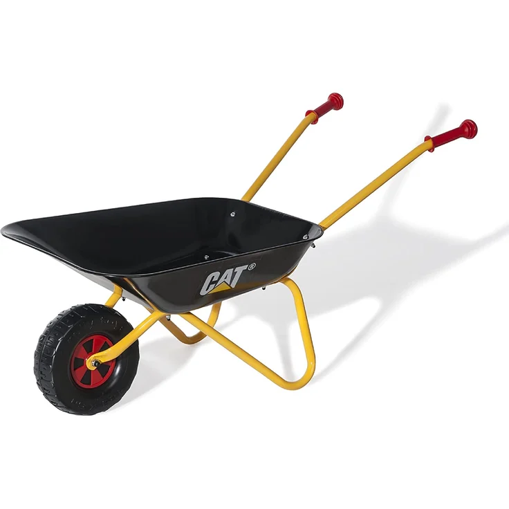 Rolly Toys Metallschubkarre CAT Schubkarre (für Kinder ab 2,5 Jahre, Metallschüssel, belastbar bis 25 kg, Kunststoffgriffe) 271818 – Bild 7