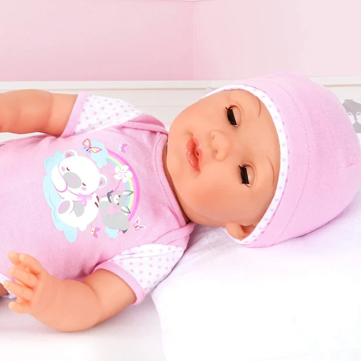 Bayer Design 94209AA Funktionspuppe, Interaktive Puppe Piccolina Love, die PIPI Machen kann, die Augen schließt, inkl. Zubehör, rosa – Bild 5