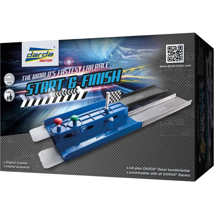 Darda 50430 Rennbahn-Start und Ziel Station, blau/schwarz/Silber