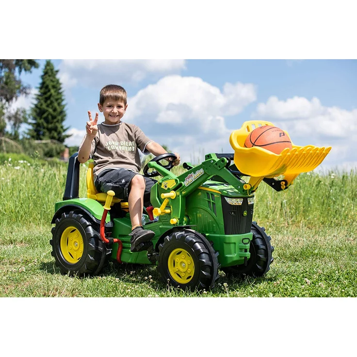 Trettraktor rollyX-Trac Premium John Deere 8400R, mit Lader und Bremse – Bild 4