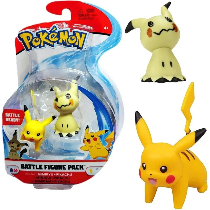 Auswahl Battle Figuren | Pokemon | Action Figur | Spiel-Figur zum Sammeln, Spielfigur:Mimigma & Pikachu
