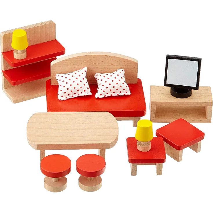Goki 51716 Puppenmöbel Wohnzimmer, Basic