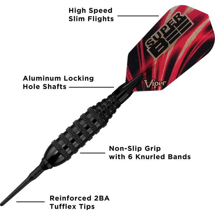Viper Super Bee Dartpfeile mit weicher Spitze, Messing, 16 g – Bild 3