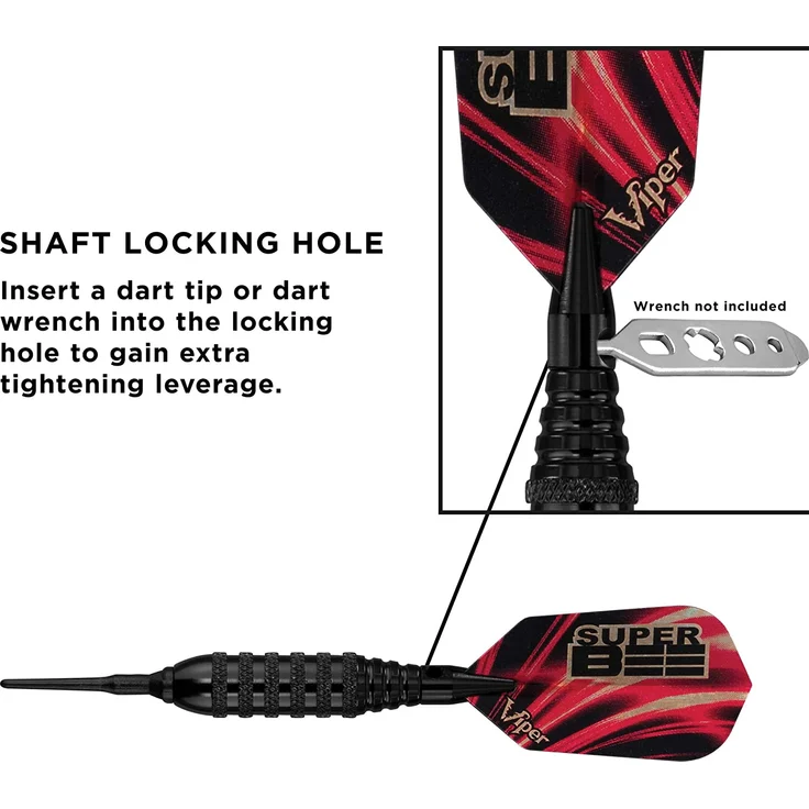 Viper Super Bee Dartpfeile mit weicher Spitze, Messing, 16 g – Bild 9