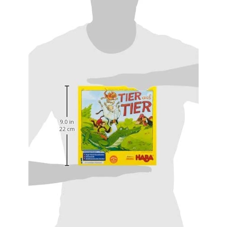 Haba 4478 - Tier auf Tier, Stapelspiel für 2-4 Spieler ab 4 Jahren, mit Tierfiguren aus Holz, auch spielbar als Solospiel – Bild 6