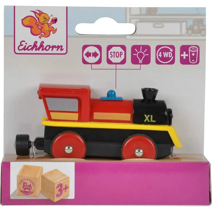Eichhorn 100001301 - Bahn, E-Lok 10,5 cm, mit 4-Radantrieb und vier Funktionen, inkl. Batterien 60 min. Laufzeit – Bild 3
