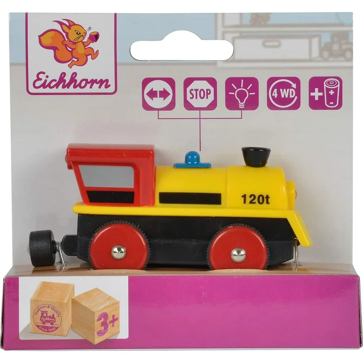 Eichhorn 100001301 - Bahn, E-Lok 10,5 cm, mit 4-Radantrieb und vier Funktionen, inkl. Batterien 60 min. Laufzeit – Bild 2
