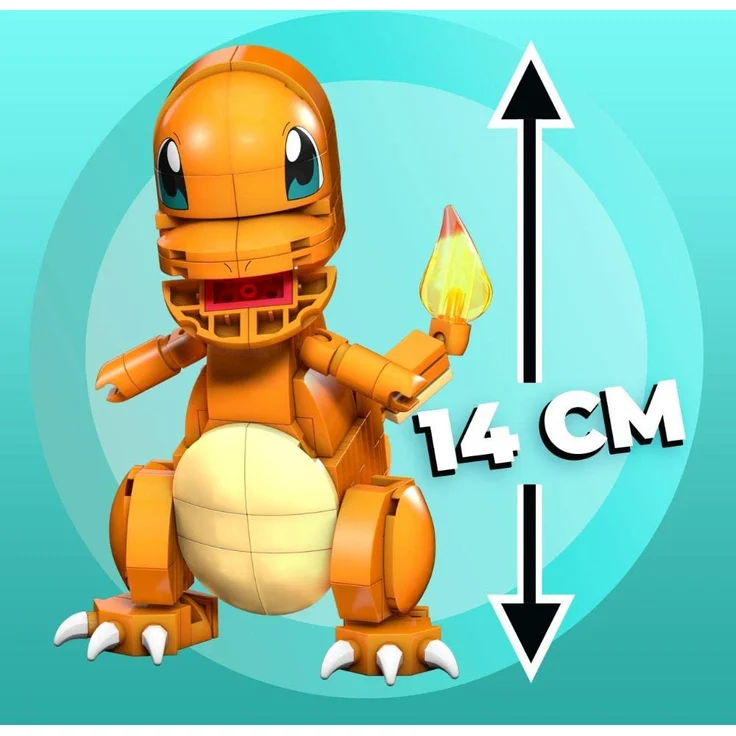 Mega Construx GKY96 - Pokémon Medium Pokémon Glumanda mit 180 Bausteinen, Spielzeug ab 7 Jahren – Bild 5