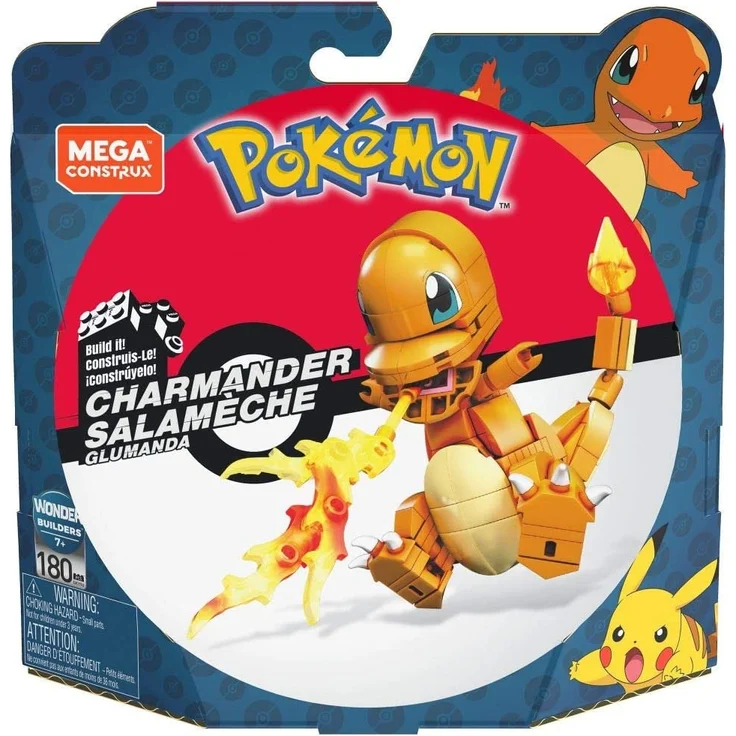 Mega Construx GKY96 - Pokémon Medium Pokémon Glumanda mit 180 Bausteinen, Spielzeug ab 7 Jahren – Bild 6