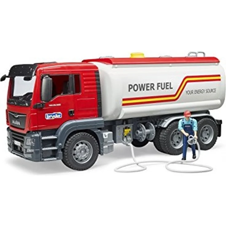 Bruder 03775 'MAN TGS Tankwagen' Nutzfahrzeug, ab 4 Jahren, Wasserfunktion, 1:16, rot/weiß – Bild 6