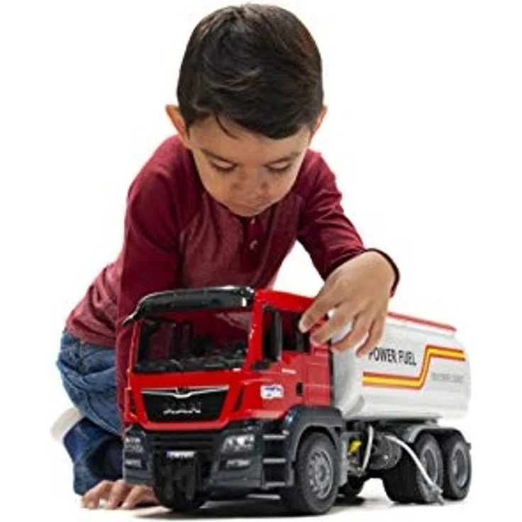 Bruder 03775 'MAN TGS Tankwagen' Nutzfahrzeug, ab 4 Jahren, Wasserfunktion, 1:16, rot/weiß – Bild 3