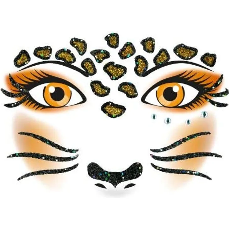 Gesichts-Sticker Leopart