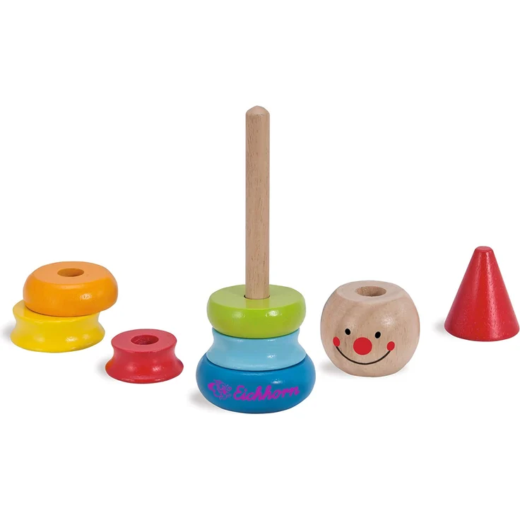 Eichhorn 100003750 Lernspielset bestehend aus Steckfigur Clown, Motorikschleife und Schiebehund, 3 teilig – Bild 5