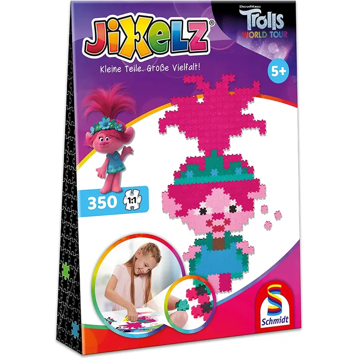 Schmidt Spiele 46136 'JIXELZ "Trolls"' 350 Teile, ab 5 Jahren