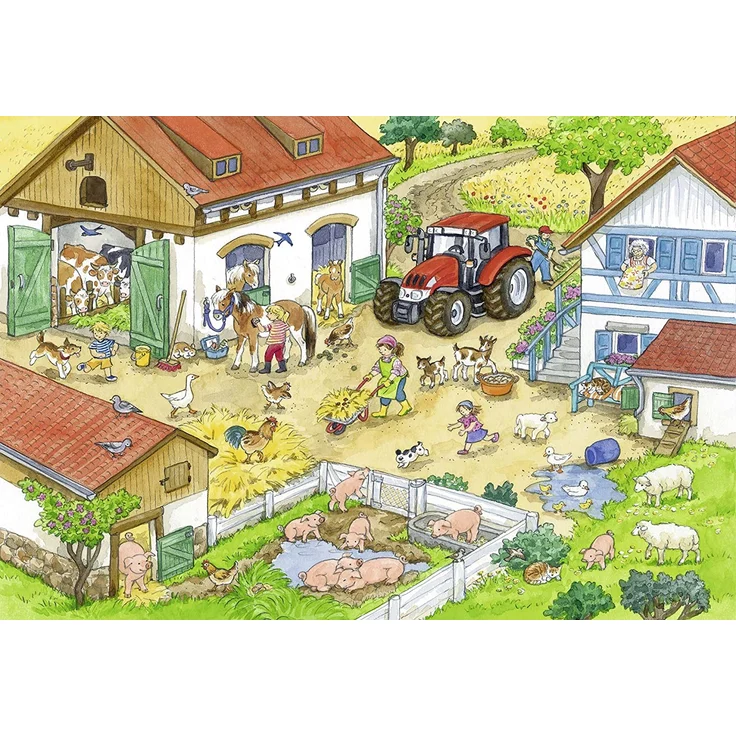 RAVENSBURGER Puzzle 2 mal 24 Teile Fröhliches Landleben – Bild 3