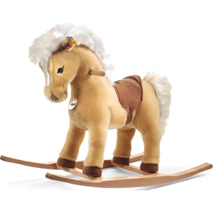 Steiff Franzi REIT-Pony - 70 cm - Schaukeltier für Kinder - weich & abwaschbar - blond (048906)