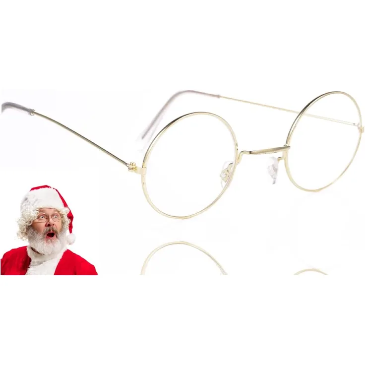 TK Gruppe Timo Klingler 5X Weihnachtsmannbrille Nikolausbrille Brille Nikolaus rund für Nikolauskostüm, Weihnachtsmannkostüm - Verkleidung (5X)