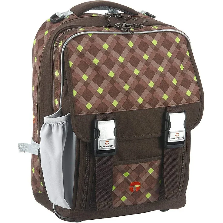 Take It Easy Schulrucksack London - Motiv: Everglade Braun, 40 cm, 26 Liter, 1,3 kg - Farbe: braun,rosa