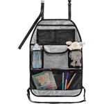 reer Autorücksitz-Organizer TravelKid Tidy, schmutzabweisend, viele Taschen, für alle Autositze, auch Sportsitze, grau