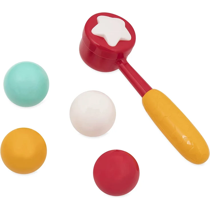 Battat Kugelbahn Motorikspielzeug – Hammerspiel mit Hammer und 4 Kugeln – Lernspielzeug Hämmerchenspiel, Baby Spielzeug für Kinder ab 1 Jahr (7 Teile) – Bild 4