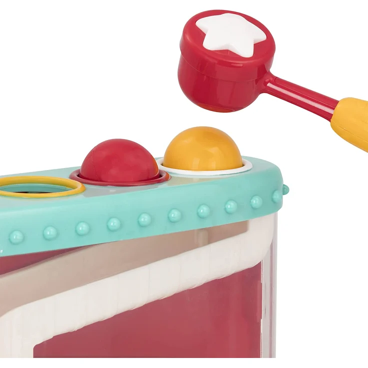 Battat Kugelbahn Motorikspielzeug – Hammerspiel mit Hammer und 4 Kugeln – Lernspielzeug Hämmerchenspiel, Baby Spielzeug für Kinder ab 1 Jahr (7 Teile) – Bild 2