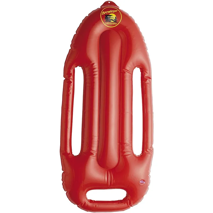 Smiffys Aufblasbares Rettungsbrett, Baywatch, 73cm, One Size, Rot