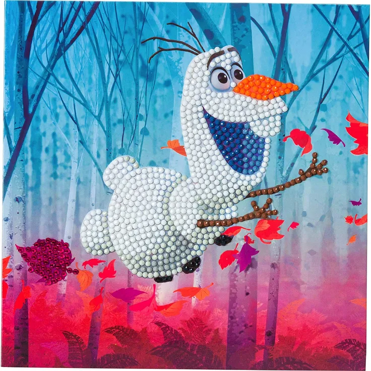 Die Eiskönigin - Crystal Art - Kristallkarte - Olaf