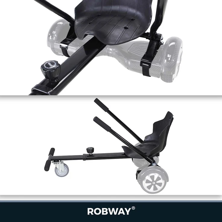 Robway Universal Hoverseat Hover Board Sitz E-Balance Speedkart Hoverkart (Schwarz) – Bild 6