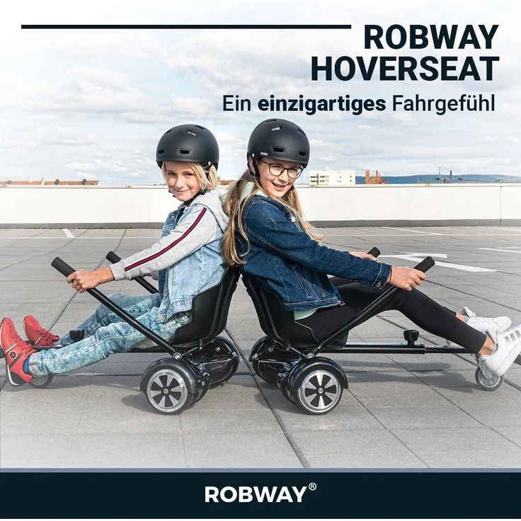Robway Universal Hoverseat Hover Board Sitz E-Balance Speedkart Hoverkart (Schwarz) – Bild 2