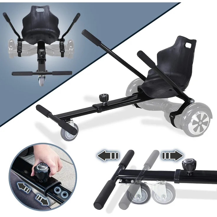 Robway Universal Hoverseat Hover Board Sitz E-Balance Speedkart Hoverkart (Schwarz) – Bild 1