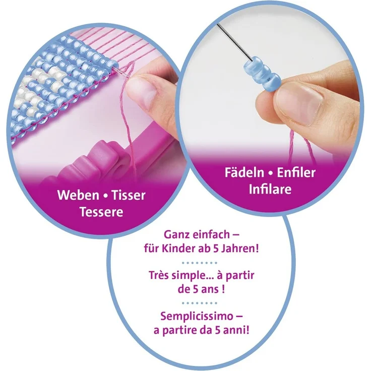 Ravensburger Magischer Perlenzauber, Perlenarmbänder selber machen, Kreatives Bastelset für Mädchen ab 5 Jahren, mit Webrahmen und über 1000 Perlen – Bild 5