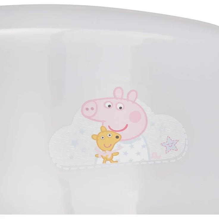 keeeper Babybadewanne mit Stöpsel, Peppa Pig Grau, Ab 0 bis ca. 12 Monate, 84 cm lang, ergonomisch – Bild 4