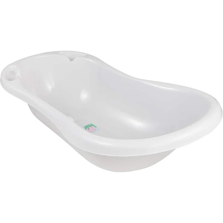 keeeper Babybadewanne mit Stöpsel, Peppa Pig Grau, Ab 0 bis ca. 12 Monate, 84 cm lang, ergonomisch – Bild 2