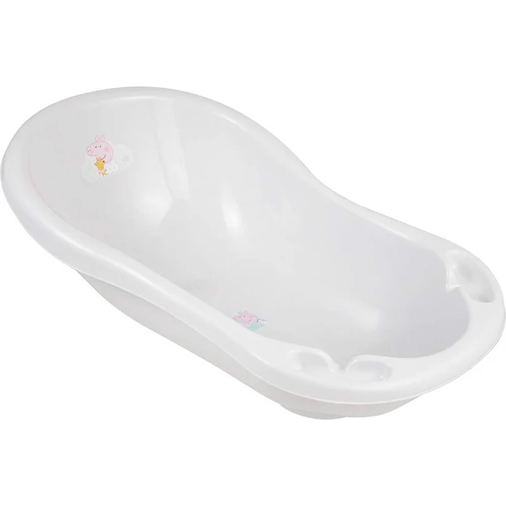 keeeper Babybadewanne mit Stöpsel, Peppa Pig Grau, Ab 0 bis ca. 12 Monate, 84 cm lang, ergonomisch – Bild 1